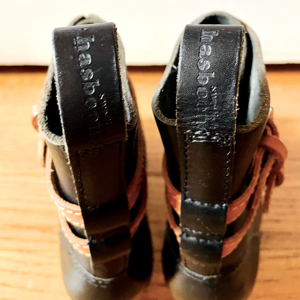 NWOT | Swedish Hasbeens Two-Toned Combat Boots Size 6/36 - Picture 7 of 9
